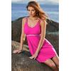 imageDokotoo Womens One Piece Swimsuit Tummy Control Adjustable Double Straps Wave Swimdress High Waisted Skirt Bathing SuitsRosy Runs Small  Choose One Size Up