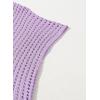 imageDokotoo Womens Swimwear Beach Bikini Swimsuit Color Block Coverups Crochet Striped Side Split Mini DressOrchid Petal