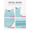 imageDokotoo Womens Swimwear Cover Ups 2025 Summer Crochet Hollow Out Knit Bathing Suit Beach DressesBlue