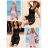 imageDokotoo Womens Swimwear Cover Ups 2025 Summer Crochet Hollow Out Knit Bathing Suit Beach DressesGreen 2