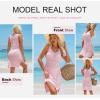 imageDokotoo Womens Swimwear Cover Ups 2025 Summer Crochet Hollow Out Knit Bathing Suit Beach DressesPink