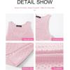 imageDokotoo Womens Swimwear Cover Ups 2025 Summer Crochet Hollow Out Knit Bathing Suit Beach DressesPink