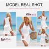 imageDokotoo Womens Swimwear Cover Ups 2025 Summer Crochet Hollow Out Knit Bathing Suit Beach DressesWhite