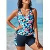 imageDokotoo Womens Tankini Swimsuits 2025 Two Piece Bathing Suits Tummy Control Swim Tank Top with Boy ShortsBlue Floral