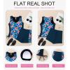 imageDokotoo Womens Tankini Swimsuits 2025 Two Piece Bathing Suits Tummy Control Swim Tank Top with Boy ShortsBlue Floral