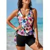 imageDokotoo Womens Tankini Swimsuits 2025 Two Piece Bathing Suits Tummy Control Swim Tank Top with Boy ShortsMulticolor
