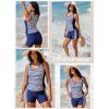 imageDokotoo Womens Tankini Swimsuits 2025 Two Piece Bathing Suits Tummy Control Swim Tank Top with Boy ShortsMulticolor