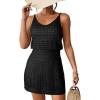 imageDokotoo Summer Crochet Hollow Out Knit Beach Bathing Suit Swim Cover Ups Cruise Outfits Vacation Dresses for Women 2025Black