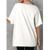 imageDokotoo Oversized T Shirts for Women Crewneck Short Sleeve Casual Summer Tops Lightweight Loose High Low BlouseWhite