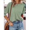 imageDokotoo Womens 2025 Fashion Tops 34 Sleeve TShirts Cute Crewneck Basic Business Tees BlousesA Grass Green B