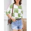 imageDokotoo Womens 2025 Fashion Tops 34 Sleeve TShirts Cute Crewneck Basic Business Tees BlousesGrass Green