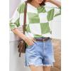 imageDokotoo Womens 2025 Fashion Tops 34 Sleeve TShirts Cute Crewneck Basic Business Tees BlousesGrass Green