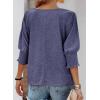 imageDokotoo Womens 2025 Fashion Tops 34 Sleeve TShirts Cute Crewneck Basic Business Tees BlousesMedium Grey