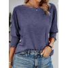 imageDokotoo Womens 2025 Fashion Tops 34 Sleeve TShirts Cute Crewneck Basic Business Tees BlousesMedium Grey