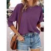 imageDokotoo Womens 2025 Fashion Tops 34 Sleeve TShirts Cute Crewneck Basic Business Tees BlousesTillandsia Purple