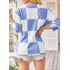 imageDokotoo Womens 2025 Fashion Tops 34 Sleeve TShirts Cute Crewneck Basic Business Tees BlousesW Beau Blue
