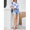 imageDokotoo Womens 2025 Fashion Tops 34 Sleeve TShirts Cute Crewneck Basic Business Tees BlousesW Beau Blue