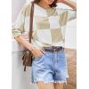 imageDokotoo Womens 2025 Fashion Tops 34 Sleeve TShirts Cute Crewneck Basic Business Tees BlousesW Pale Khaki