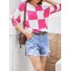 imageDokotoo Womens 2025 Fashion Tops 34 Sleeve TShirts Cute Crewneck Basic Business Tees BlousesW Rose Red