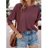imageDokotoo Womens 2025 Fashion Tops 34 Sleeve TShirts Cute Crewneck Basic Business Tees BlousesWild Ginger