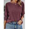 imageDokotoo Womens 2025 Fashion Tops 34 Sleeve TShirts Cute Crewneck Basic Business Tees BlousesWild Ginger