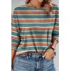 imageDokotoo Womens 2025 Fashion Tops 34 Sleeve TShirts Cute Crewneck Basic Business Tees BlousesZ Orange