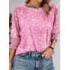imageDokotoo Womens 2025 Fashion Tops 34 Sleeve TShirts Cute Crewneck Basic Business Tees BlousesZ Pink B