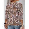 imageDokotoo Womens 2025 Fashion Tops 34 Sleeve TShirts Cute Crewneck Basic Business Tees BlousesZ Red