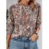 imageDokotoo Womens 2025 Fashion Tops 34 Sleeve TShirts Cute Crewneck Basic Business Tees BlousesZ Red