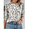 imageDokotoo Womens 2025 Fashion Tops 34 Sleeve TShirts Cute Crewneck Basic Business Tees BlousesZ Sky Blue