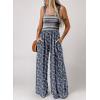 imageDokotoo Womens Casual Loose Overalls Jumpsuits One Piece Sleeveless Printed Wide Leg Long Pant Rompers With PocketsBlue 5
