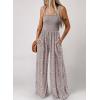imageDokotoo Womens Casual Loose Overalls Jumpsuits One Piece Sleeveless Printed Wide Leg Long Pant Rompers With PocketsGray