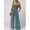 imageDokotoo Womens Casual Loose Overalls Jumpsuits One Piece Sleeveless Printed Wide Leg Long Pant Rompers With PocketsGreen 2