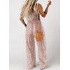 imageDokotoo Womens Casual Loose Overalls Jumpsuits One Piece Sleeveless Printed Wide Leg Long Pant Rompers With PocketsKhaki