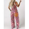 imageDokotoo Womens Casual Loose Overalls Jumpsuits One Piece Sleeveless Printed Wide Leg Long Pant Rompers With PocketsPink 2