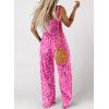 imageDokotoo Womens Casual Loose Overalls Jumpsuits One Piece Sleeveless Printed Wide Leg Long Pant Rompers With PocketsPink 3