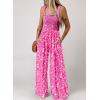 imageDokotoo Womens Casual Loose Overalls Jumpsuits One Piece Sleeveless Printed Wide Leg Long Pant Rompers With PocketsPink 3
