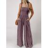 imageDokotoo Womens Casual Loose Overalls Jumpsuits One Piece Sleeveless Printed Wide Leg Long Pant Rompers With PocketsPurple 2