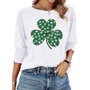 imageDokotoo Womens 2025 Fashion Tops 34 Sleeve TShirts Cute Crewneck Basic Business Tees Blouses2 White