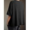 imageDokotoo Summer Shirts 2025 Womens Solid T Shirts for Women Loose Oversized Tops Basic TeeA Black
