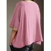 imageDokotoo Summer Shirts 2025 Womens Solid T Shirts for Women Loose Oversized Tops Basic TeeBonbon