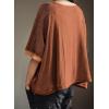 imageDokotoo Summer Shirts 2025 Womens Solid T Shirts for Women Loose Oversized Tops Basic TeeCinnamon