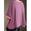 imageDokotoo Summer Shirts 2025 Womens Solid T Shirts for Women Loose Oversized Tops Basic TeeHeather