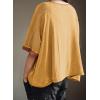 imageDokotoo Summer Shirts 2025 Womens Solid T Shirts for Women Loose Oversized Tops Basic TeeJurassic Gold