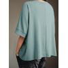 imageDokotoo Summer Shirts 2025 Womens Solid T Shirts for Women Loose Oversized Tops Basic TeeMist Blue