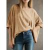 imageDokotoo Summer Shirts 2025 Womens Solid T Shirts for Women Loose Oversized Tops Basic TeeSmoke Gray