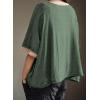 imageDokotoo Summer Shirts 2025 Womens Solid T Shirts for Women Loose Oversized Tops Basic TeeVineyard Green