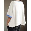imageDokotoo Summer Shirts 2025 Womens Solid T Shirts for Women Loose Oversized Tops Basic TeeWhite