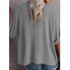 imageDokotoo Summer Shirts 2025 Womens Solid T Shirts for Women Loose Oversized Tops Basic TeeZ Grey