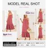 imageDokotoo Women Summer Dresses 2025 Spaghetti Strap Scoop Neck Smocked Ruffle Flowy Boho Maxi DressMulticolor